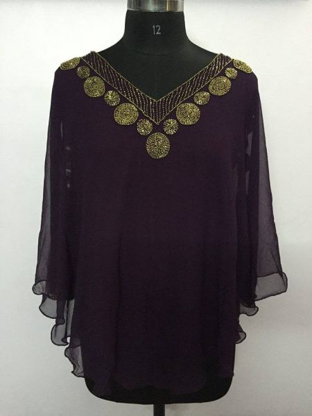 KAFTANS INDIANOS BORDADOS DECOTE V- GEOMETRICO-AMEIXA