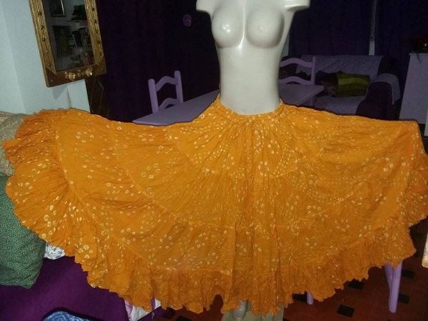 SAIA CIGANA INDIANA LARANJA VIVO- PRONTA ENTREGA IMEDIATA