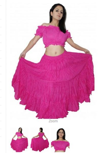 CONJUNTO TRIBAL FUSION - SAIA E TOP - PINK