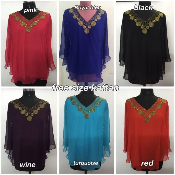 CATALOGO KAFTANS INDIANOS BORDADOS DECOTE V-GEOMETRICO