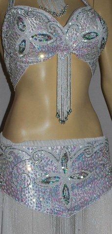 CONJUNTO DANÇA DO VENTRE TOP E PALA BORDADA-REF CJB 01050BR
