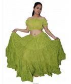 CONJUNTO TRIBAL FUSION - SAIA E TOP - VERDE CLARO